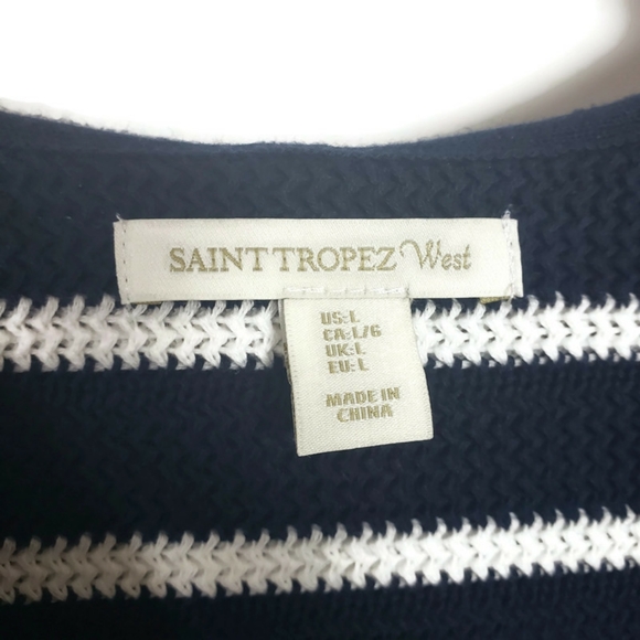 Saint Tropez West Hooded Sweater Tunic Size L - Picture 4 of 5